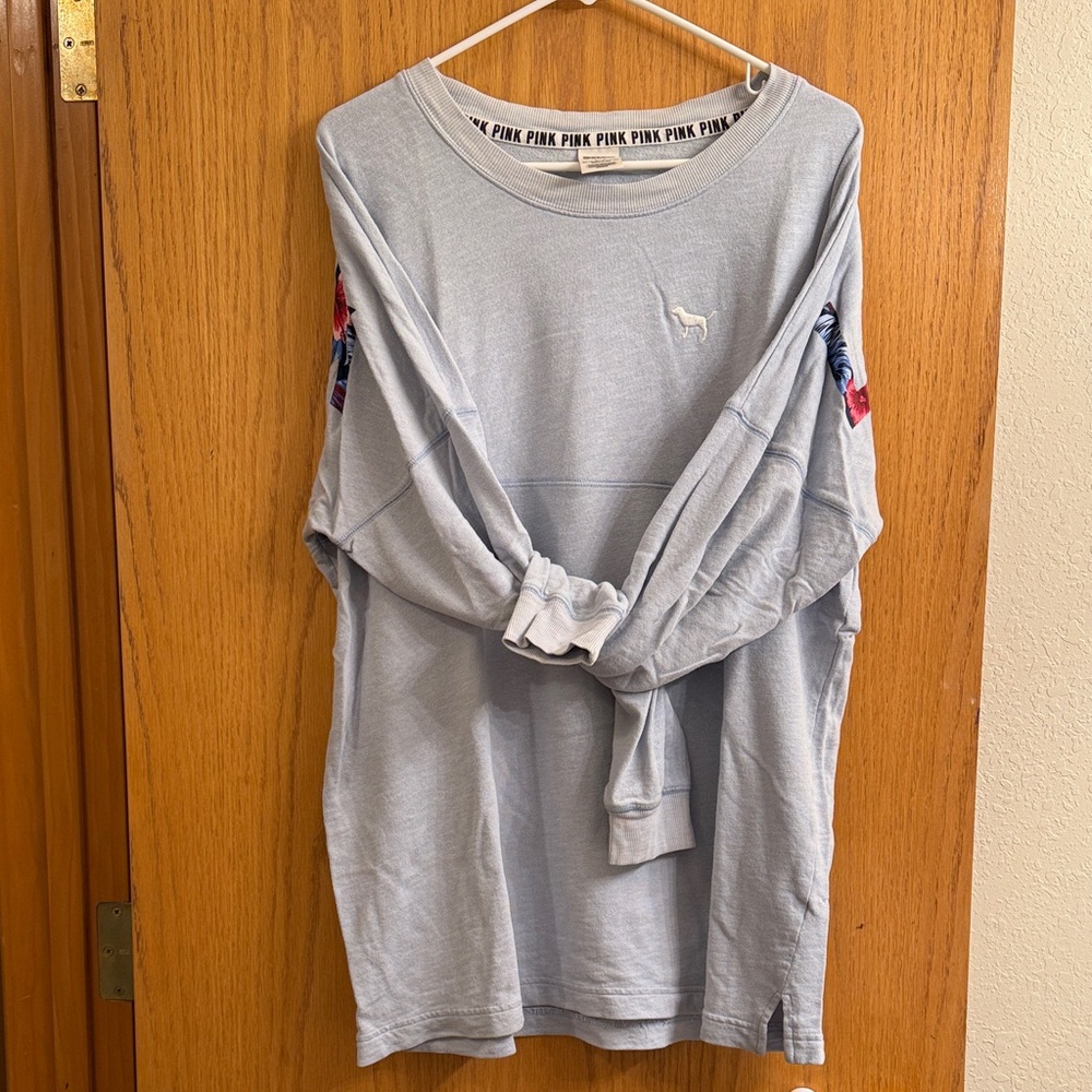 PINK Victoria's Secret Light Blue Sweatshirt